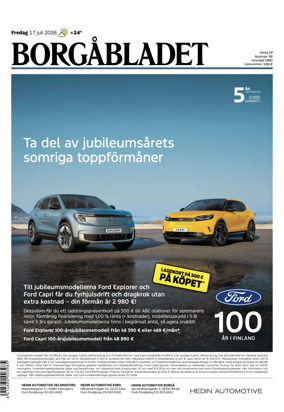 Cover of Borgabladet