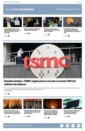 Cover of Euronews Business (Portuguese)