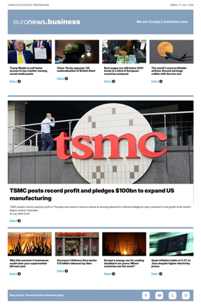 Cover of Euronews Business