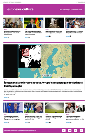Cover of Euronews Culture and Sport (Turkish) Compiled Edition