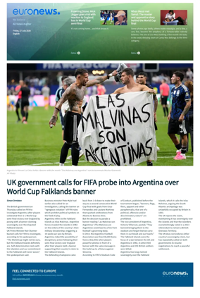 Cover of Euronews World Cup