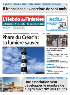 Cover of L'Hebdo du Finistere - Le Progres de Cornouaille Le Courrier du Leon