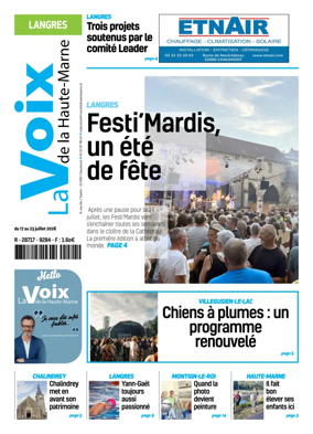 Cover of La Voix de la Haute-Marne edition Langres
