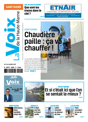 Cover of La Voix de la Haute-Marne edition Saint-Dizier