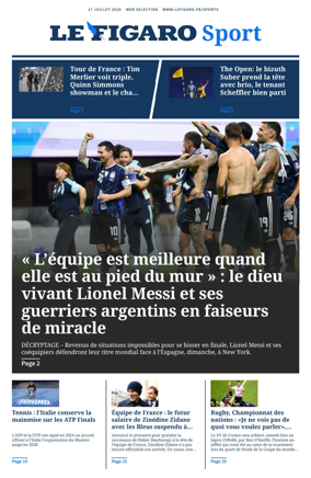 Cover of Le Figaro Sport