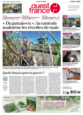 Cover of Ouest France (Angers / Segre)