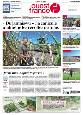 Cover of Ouest France (Chateaubriant)