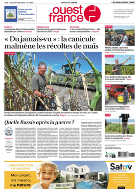 Cover of Ouest France (Les Sables-d'Olonne)