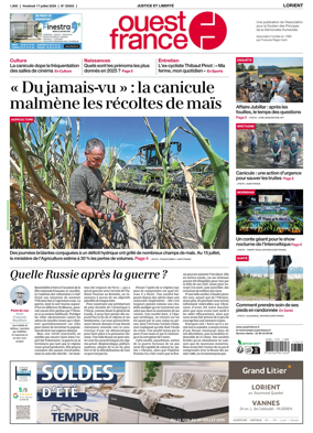 Cover of Ouest France (Lorient)