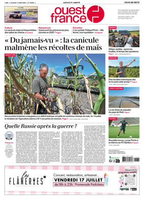 Cover of Ouest France (Pornic / Pays de Retz)