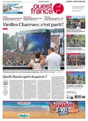 Cover of Ouest-France (Quimper Centre-Finistere)