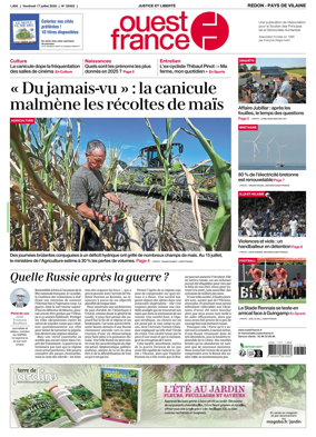 Cover of Ouest France (Redon / Pays de Vilaine)
