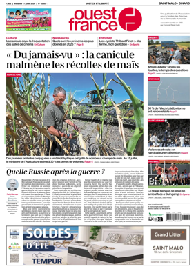 Cover of Ouest France (Saint-Malo)