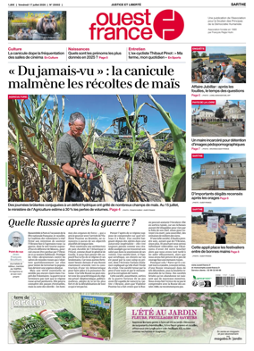 Cover of Ouest France (Sarthe)