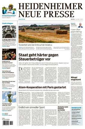 Cover of Heidenheimer Neue Presse