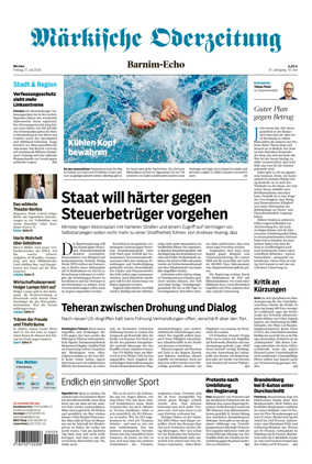 Cover of Markische Oderzeitung Bernau