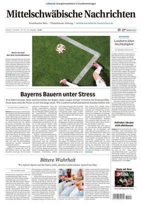 Cover of Mittelschwaebische Nachrichten