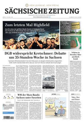 Cover of Sachsische Zeitung (Dresden)