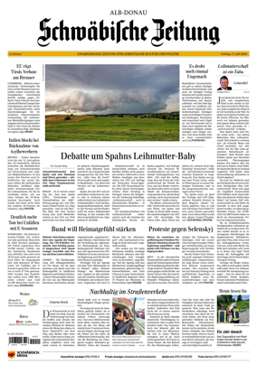 Cover of Schwabische Zeitung (Alb-Donau)