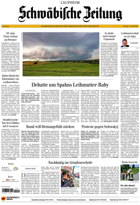 Cover of Schwabische Zeitung (Laupheim)