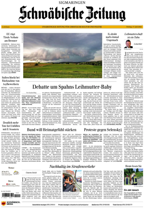 Cover of Schwabische Zeitung (Sigmaringen)