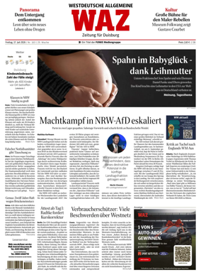 Cover of Westdeutsche Allgemeine Zeitung (Duisburg)