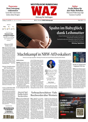 Cover of Westdeutsche Allgemeine Zeitung (Hattingen)