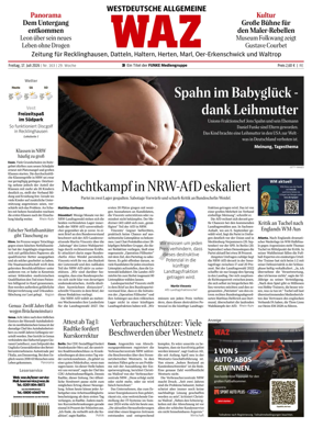 Cover of Westdeutsche Allgemeine Zeitung (Recklinghausen)
