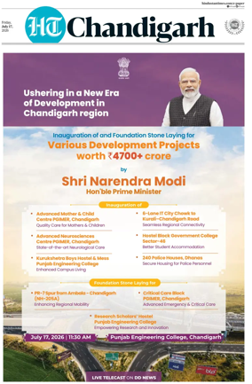 Cover of Hindustan Times (Chandigarh) - Live