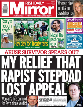 Cover of Irish Daily Mirror