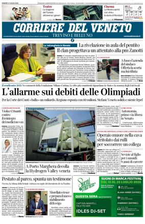Cover of Corriere del Veneto (Treviso e Belluno)