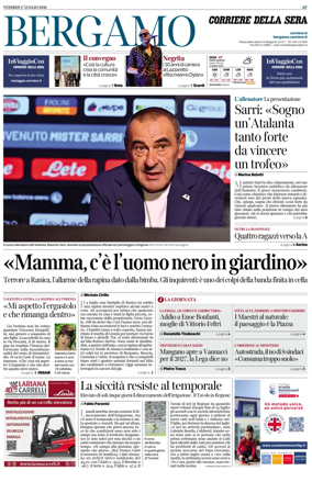Cover of Corriere della Sera (Bergamo)