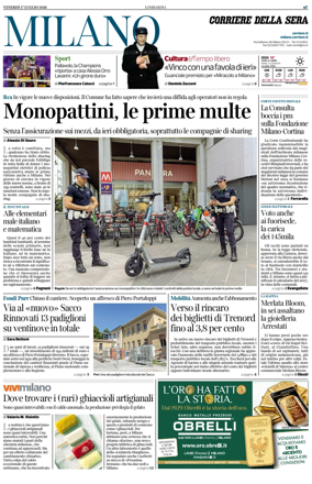 Cover of Corriere della Sera (Milano)