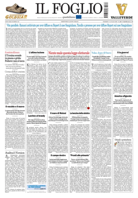 Cover of Il Foglio Quotidiano