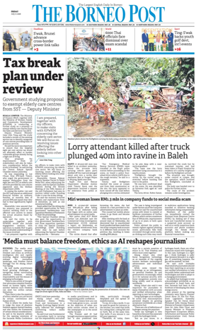 Cover of The Borneo Post (Sarawak)