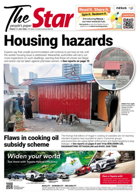 Cover of The Star Malaysia