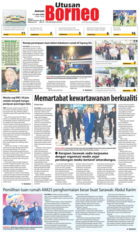 Cover of Utusan Borneo (Sarawak)