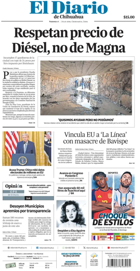 Cover of El Diario de Chihuahua