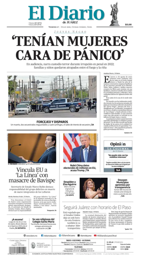Cover of El Diario de Juarez