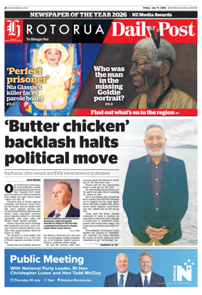 Cover of Rotorua Daily Post