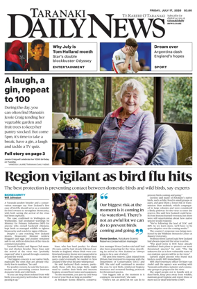 Cover of Taranaki Daily News