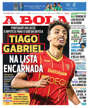 Cover of A BOLA (Portuguese)