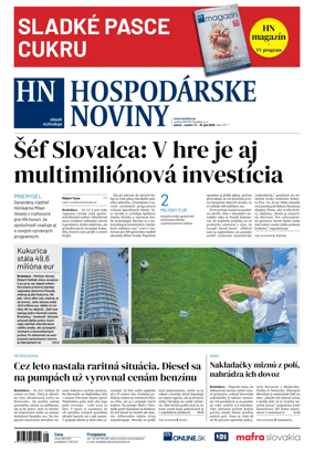 Cover of Hospodarske noviny