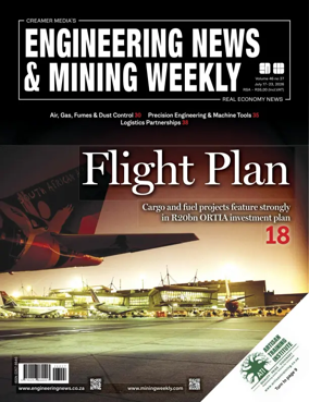 Cover of Engineering News and Mining Weekly