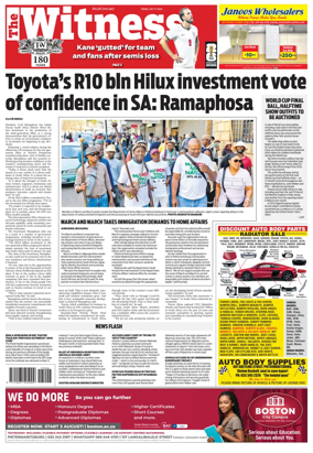 Cover of The Witness (South Africa)
