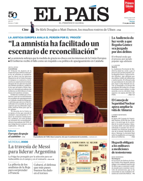 Cover of EL PAIS primera edicion