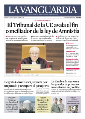 Cover of La Vanguardia