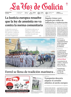 Cover of La Voz de Galicia (Ferrol)