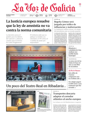 Cover of La Voz de Galicia (Ourense)