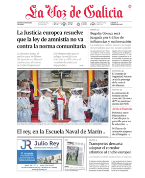 Cover of La Voz de Galicia (Pontevedra)